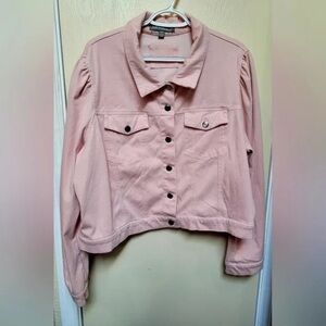 a new day Blush Pink Denim Jacket